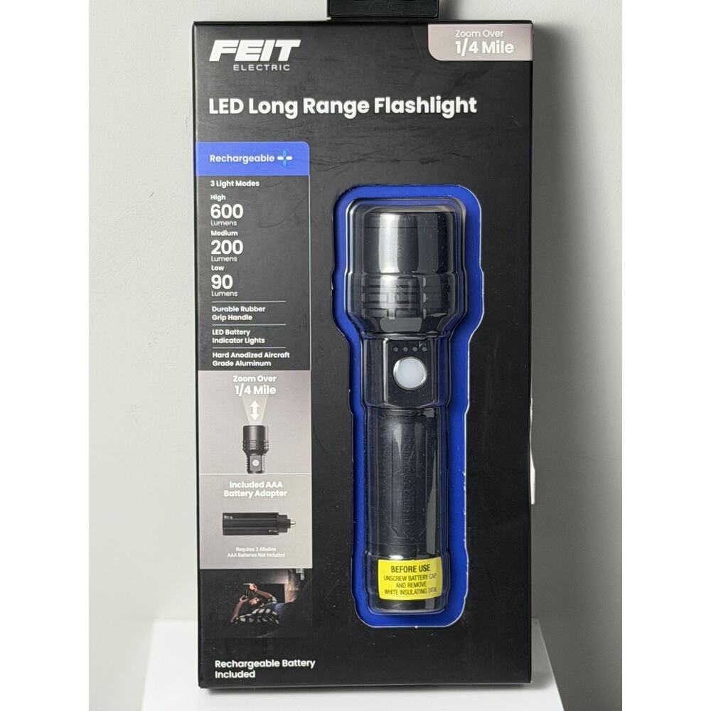 Feit Electric 6.6" Long Range Rechargeable LED Flashlight